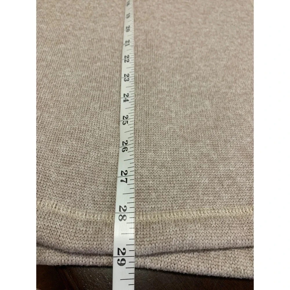 Woolrich Tan Heathered Quarter Zip Knit Pullover Sweater Large